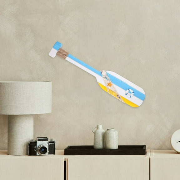 FRCOLOR Nautical Wooden Oar Decoration for Home Wall or Tabletop Display Multi Wood