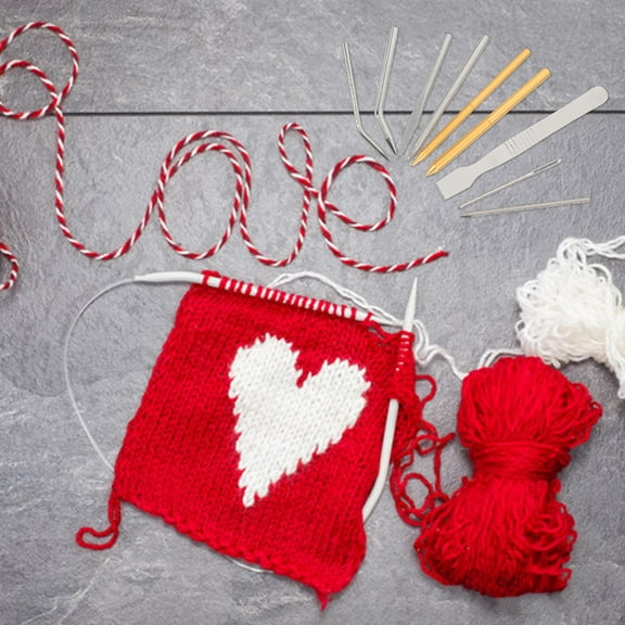 FRCOLOR Needle Set Lacing Weaving Knotting Tool Tools Golden