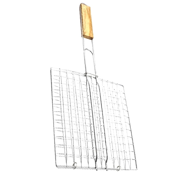 FRCOLOR  Nets BBQ Grill Clamp Basket Outdoor Barbecue Accessories Dad