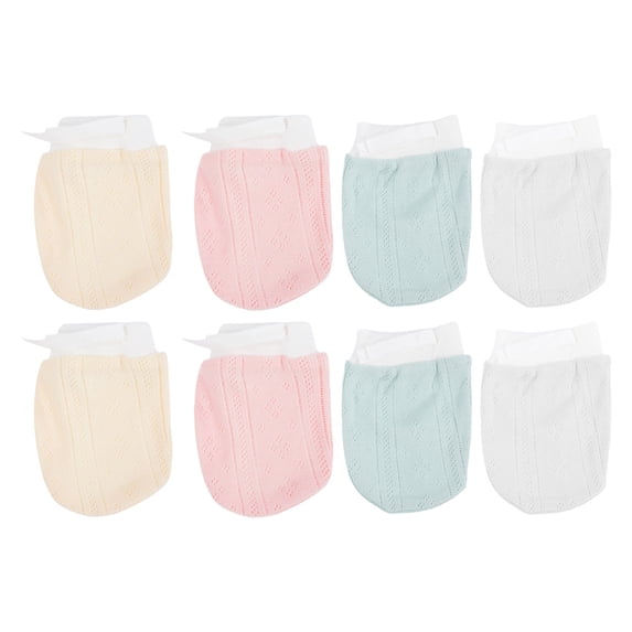 FRCOLOR No-Scratch Mittens Soft Fabric Protective Gloves Assorted Colors Comfortable and Gentle Skin