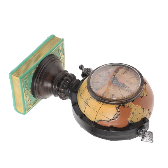 TAILTOSS European Style Clock Globe Desk Clock Resin Time Telling Homeowners Study Room 1Set
