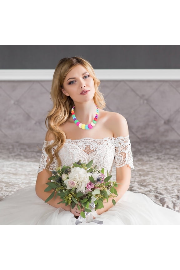 Ocean Necklace with Multicolor Stones Handmade Jewelry for Women for Beach Style Parties and Travel Exquisite Collarbone Chain