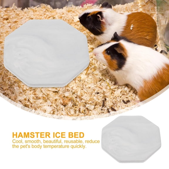 FRCOLOR Octagonal Hamster Cooling Board Small Animals Cool Ice Plate Pet Cage Sleep Bed