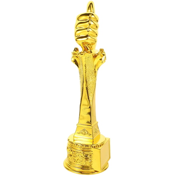 WASHWEPE Office Decor Competition Trophy for Winner Golden Resin 1Set 10.2X2.9X2.9In