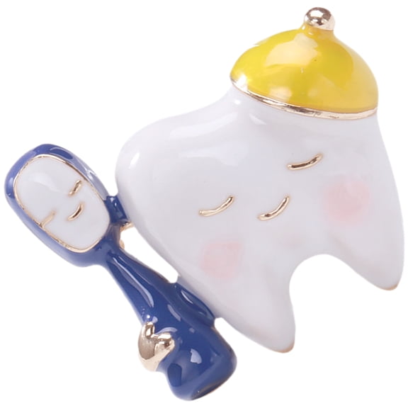 FRCOLOR Oral Health Enamel Pin Tooth Brooch Clothing Lapel Badge Teeth Enamel Pin