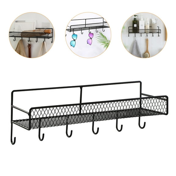 FRCOLOR Organizers Wall Hook Wall-mounted Rack Storage Shelf