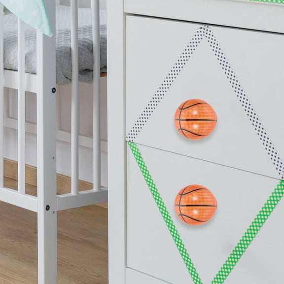 FRCOLOR Ornamental Door Knob Part Replacement Cabinet Handle Knob Basketball Knob for Wardrobe