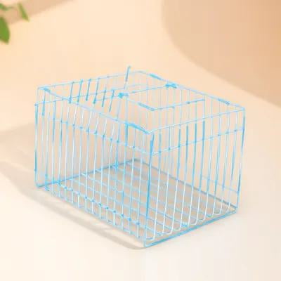 FRCOLOR Outdoor Cage For Parrot Steel Wire Sky-blue Ventilation System Bird Cage 1Pack