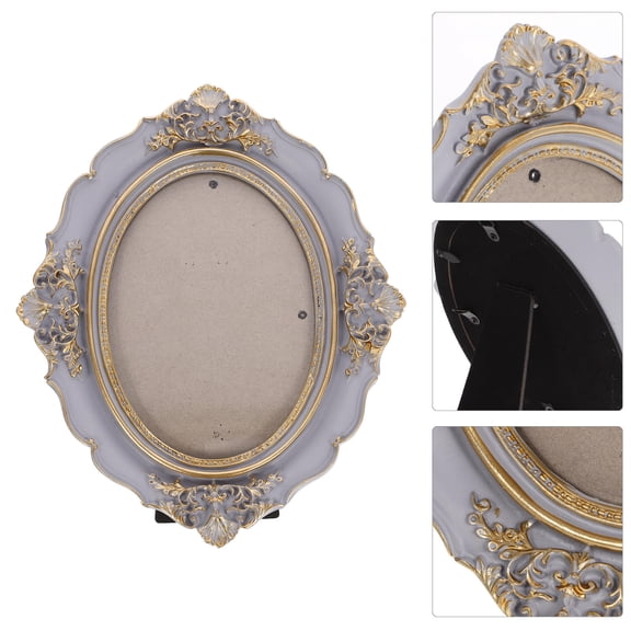 FRCOLOR Oval Picture Frame Gold Picture Frame 25.00X21.00X2.00CM