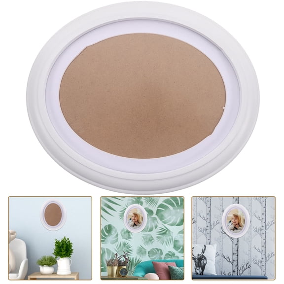FRCOLOR Oval White Wood Frame Classic Picture Frame 1Pcs