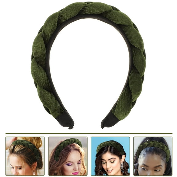 FRCOLOR Plaited Hair Headband Wide Hoop Decorative Effect for Women Other Occasions 1Pcs