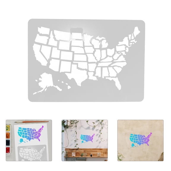 LABSERRON Map Stencil Wall Decorating Stencil Plastic 1Set