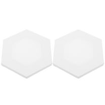 FRCOLOR Painting Cloth 2PCS Canvas Board White Blank Canvas Panel Boards Cotton Artist Canvas Boards For Painting Drawing Oil ( Hexagon 10cm ),7.87"X7.87"X0.59"