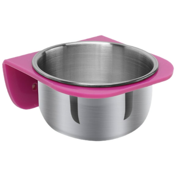 FRCOLOR Parrot Feeder Bird Cage Mount Bird Water Cup Bird Food Container Stainless Steel Food Cup