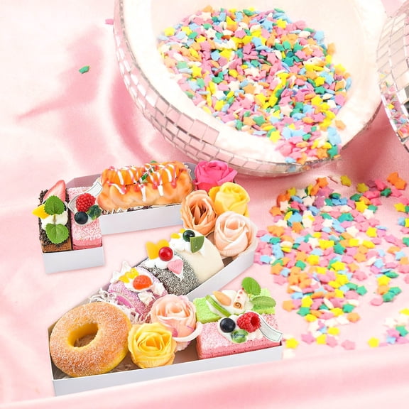 FRCOLOR Party Fillable Tray Paper Display Box Wedding Birthday Party Decoration Cupcake Container