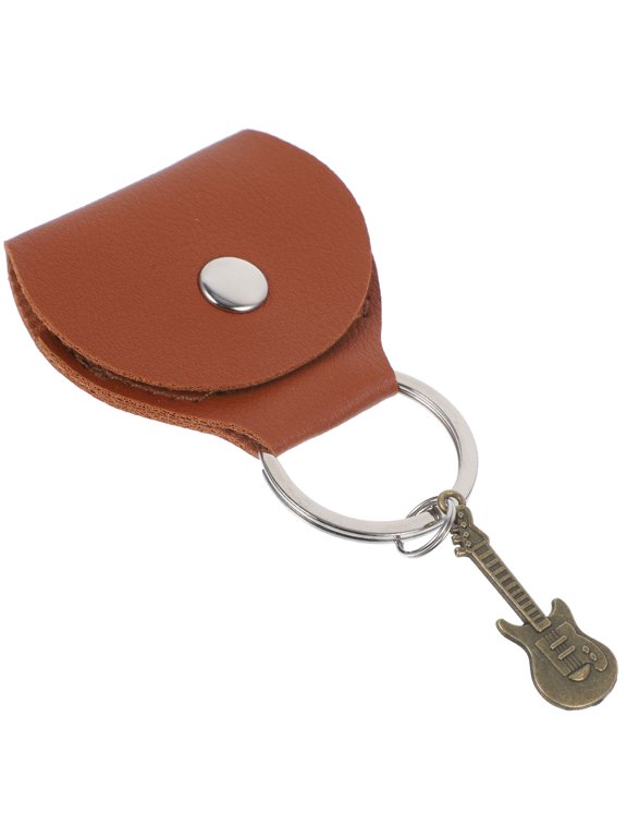 Guitar Pick Holder Keychain with Compact Travel-Friendly Design, and Convenient 1 Set