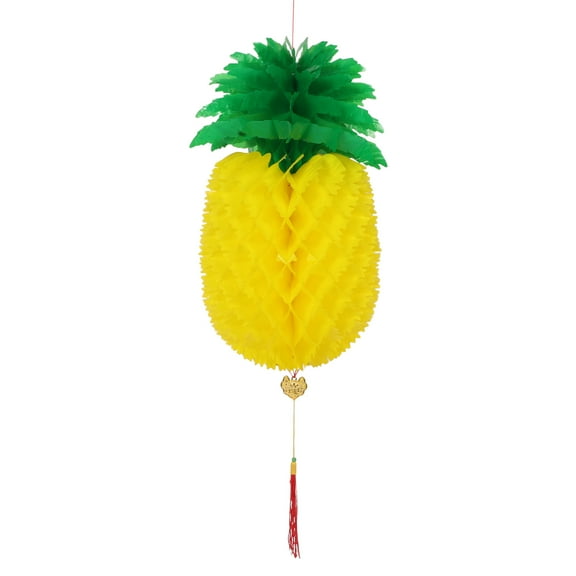 FRCOLOR  Pineapple Lantern Festival Decoration Summer Seaside Yellow