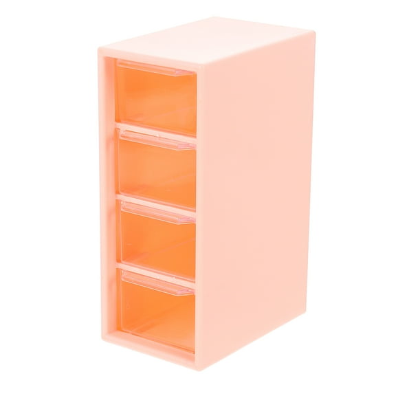 FRCOLOR Pink Multilayer Storage Box for Jewelry and Cosmetics made of Plastic with Transparent Design 7.5 Inches