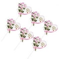 thumbnail image 1 of FRCOLOR Pink Paper Cake Picks for Mothers Day Decoration with Beautiful Design Creates Festive Atmosphere for Parties and Desserts 4.5 Inches, 1 of 8