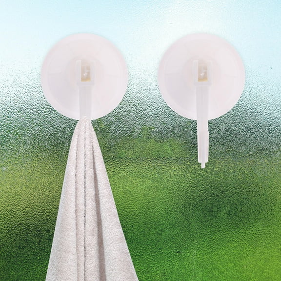 FRCOLOR Pink Plastic Suction Cup Hook for Home Use Easy Install Removable for Clothing Towels and Accessories