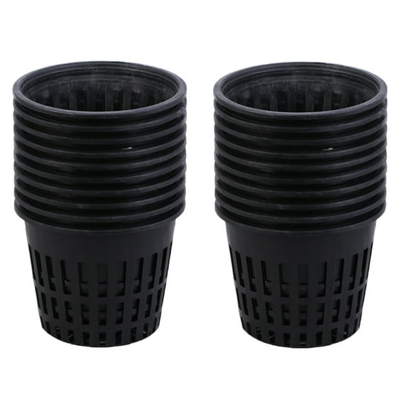 PAMINGONO Hydroponic Net Cup Black 20Pcs 3.15X3.15X2.48In