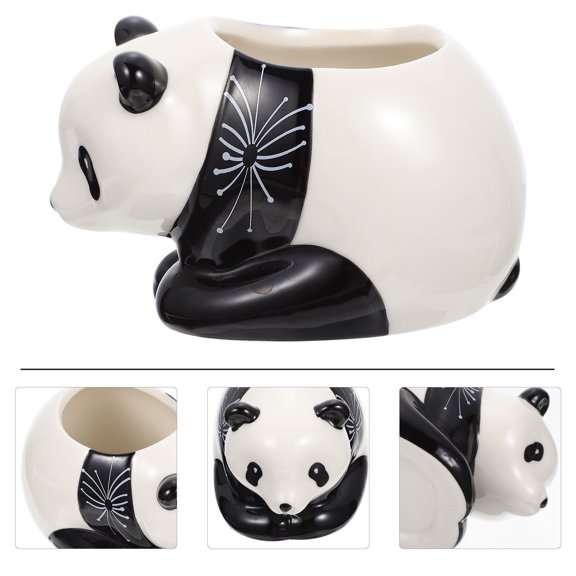 FRCOLOR Plants Pots Indoor Panda Flower Pot Unique Flower Pot Baby 13X8X7.5CM