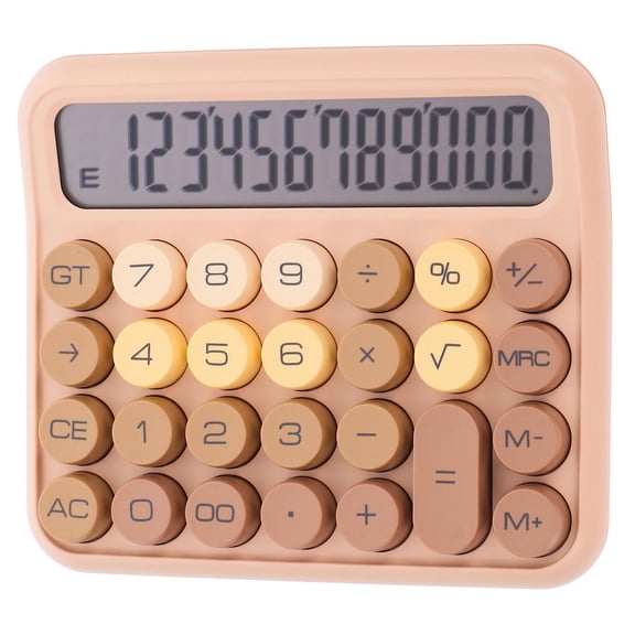 WASHWEPE Coffee Plastic Desk Calculator for Office and School Simple Portable Calculating Tool