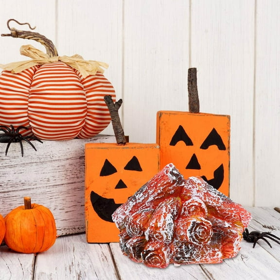 FRCOLOR Plastic Bonfire Lamp Flameless Charcoal Lamp Christmas Usb Ornament Fake Fire Lamp Halloween Night Light Led Usb Flame Light