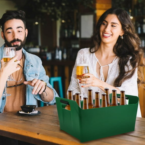 WASHWEPE Compact Shape Beer Bucket 1Pcs 14.6X11X7.5In Surface For Cafes