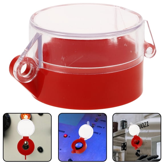 FRCOLOR Plastic Button Protection Cover for Home Use and Reliable 4pcs Red