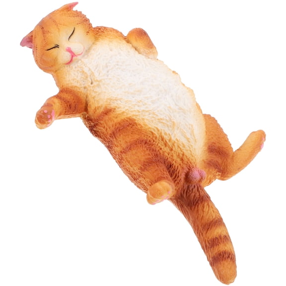 FRCOLOR Plastic Garden Cat Figurine Lovely Cat Figurine Plastic Cat Decoration Garden Cat Figurine