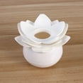 thumbnail image 1 of FRCOLOR Plastic Lotus Cotton Swab Box Cotton Bud Organizer Toothpicks Holder (White), 1 of 8