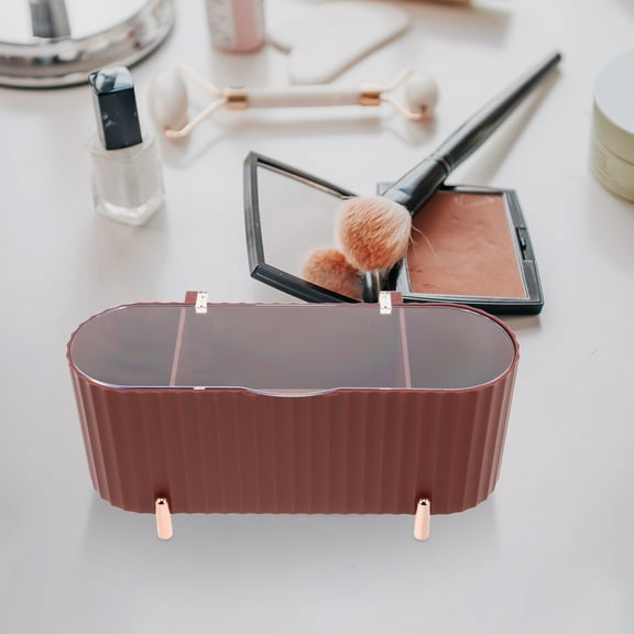 FRCOLOR Plastic Makeup Organizer With Lid Face Towels Storage Box Beauty Towel Case Sanitary Napkin Storage Box Skincare Cosmetics Holder