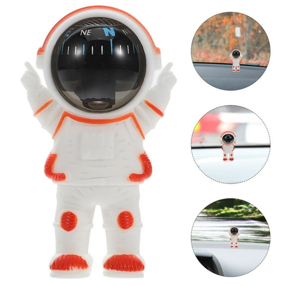 FRCOLOR Plastic Multifunctional Compass for Car Use with High Precision Measurement and Cute Astronaut
