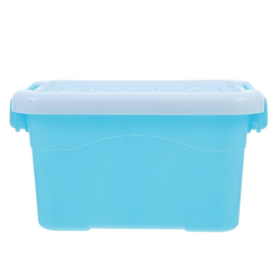 FRCOLOR Plastic Storage Box With Lid And Handle Kids Toy Box Small Storage Bin Organizing Box Indoor Storage Bin Kids Toy Organizer