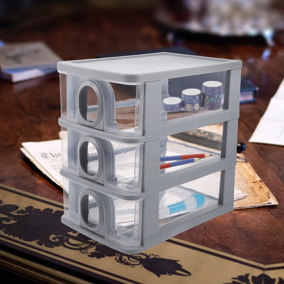 WASHWEPE Document Organizer Desk Storage Organizer PP Material Organization Men Study Room 1Pcs