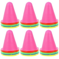 FRCOLOR Plastic Training Cone 30pcs Roller Skating Training Markers Small Cones Roller Football Soccer Marker Cones,3.15"X2.95"X2.95"