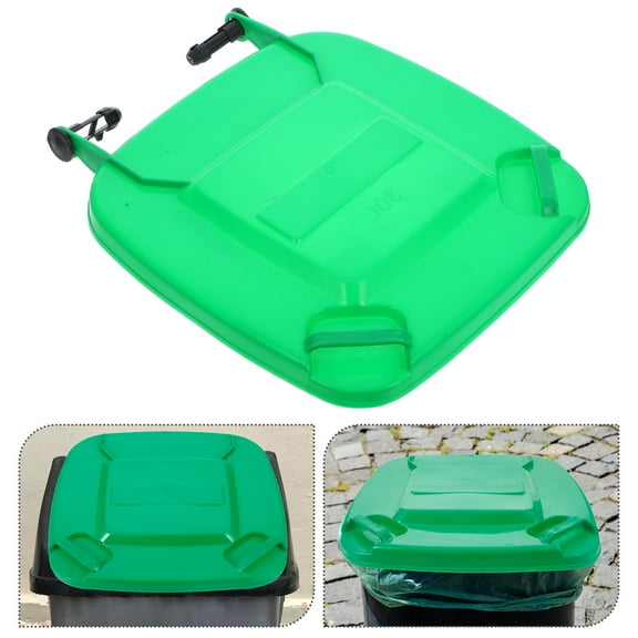 FRCOLOR Plastic Trash Can Lid Replacement for Outdoor Garbage Bins Large Top Cover for Public Garage Bins