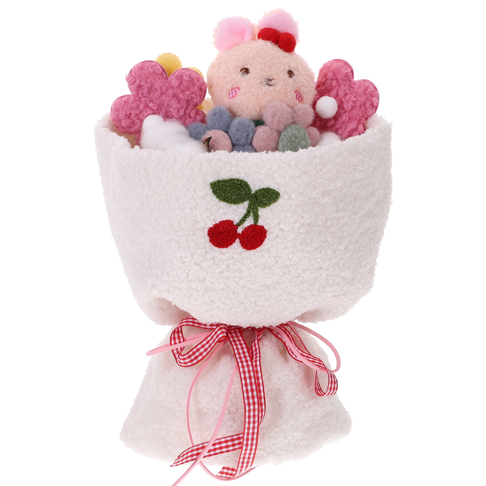 FRCOLOR Plush Flower Bouquet Stuffed Toy Bouquet Valentine’s Birthday