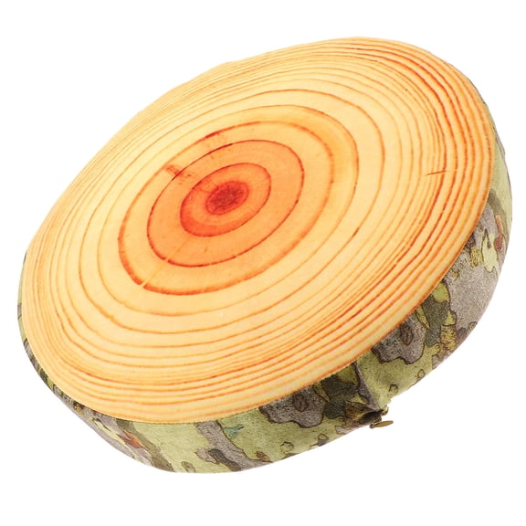 LABSERRON Sofa Stuffed Pillow Wood Log Design Multi Colored Plush 1Pcs 14.6x14.6x2.8in