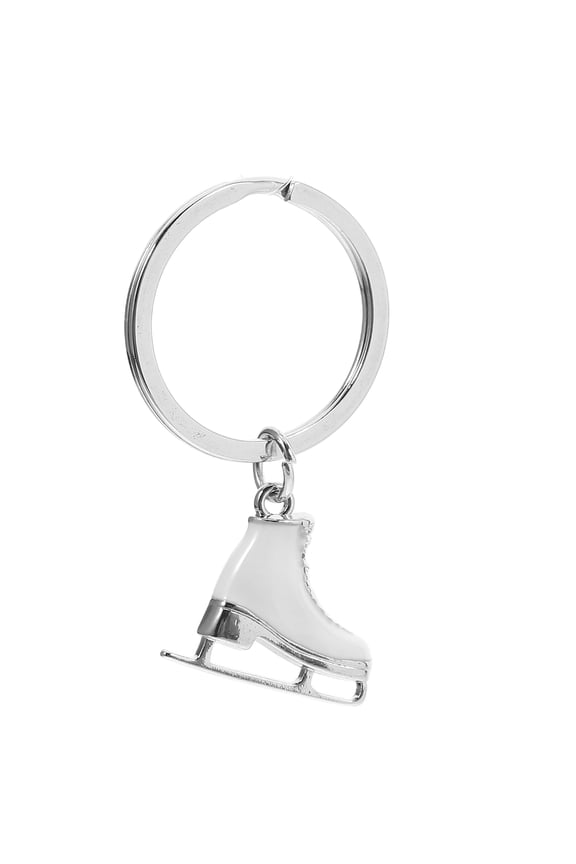 Durable White Roller Skate Charm Key Ring for Skating Lovers Party Accessories