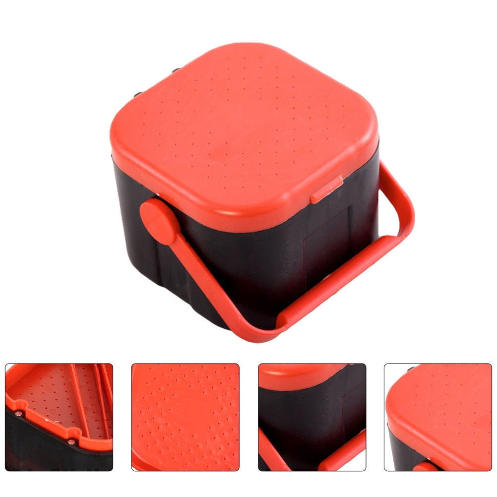 FRCOLOR Portable Bait Box Breathable Red Worm Bait Breeding Box Fishing ...