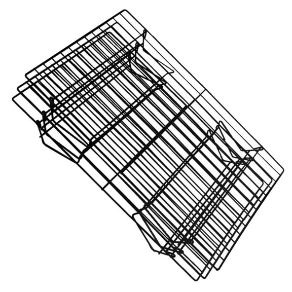 FRCOLOR Portable Folding Barbecue Grill for Outdoor Camping with Carbon Steel Material Black 3 Layers Design