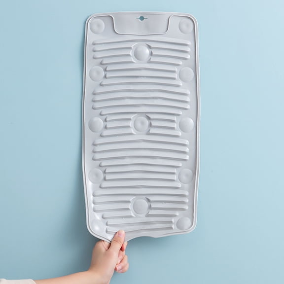 FRCOLOR Portable Washboard For Hand Washing Clothes Non-Slip Laundry Scrub Board With Suction Cup Travel Washboard Indoor Washboard
