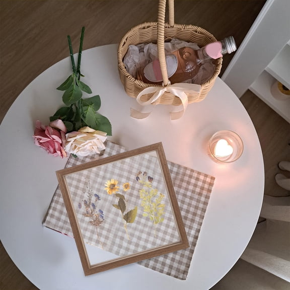 FRCOLOR Pressed Flower Display Frame for Decor Sturdy Glass and Density Board Multi Color 8 inches