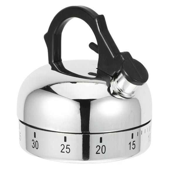 FRCOLOR Pressure Cooker Timer Small Teapot Timer Student 6.50X6.00X5.80CM Silver