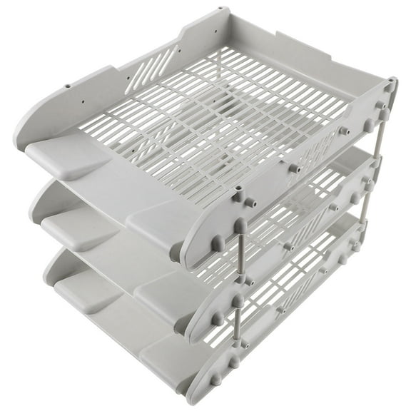 FRCOLOR Printer Paper Holder File Storage Tray Document Office Grey