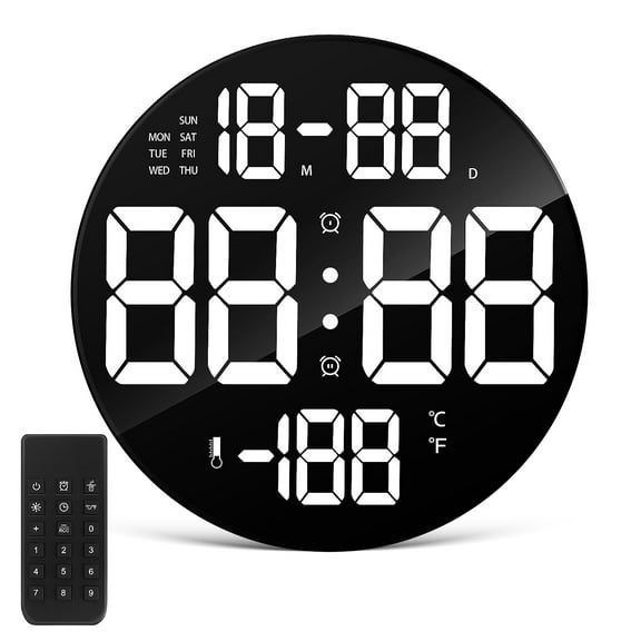 FRCOLOR Projection LED Remote Control Clock Travel 23.00X23.00X3.20CM Black