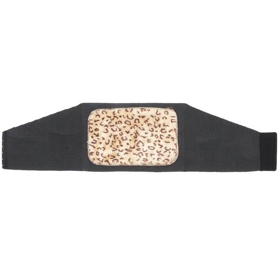 LABSERRON 1Pc Warm Keeping Leopard Waist Strap Adjustable Plush Waist Support Belt