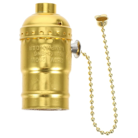 FRCOLOR  Pull-chain Switch Table Lamp Light Sockets for Lamps Golden